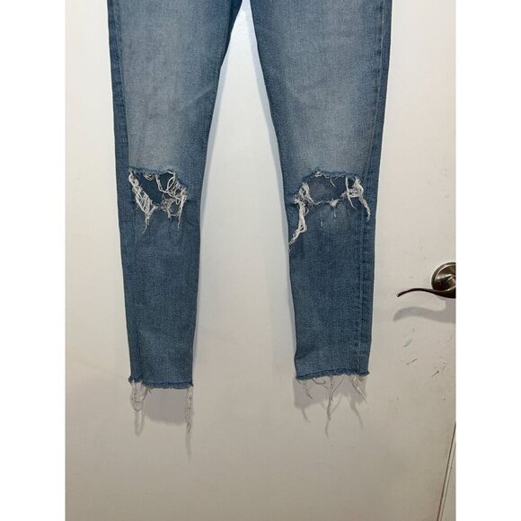 Re/Done 90s cropped distressed high-rise skinny jeans Women's Size 26 - Picture 4 of 12